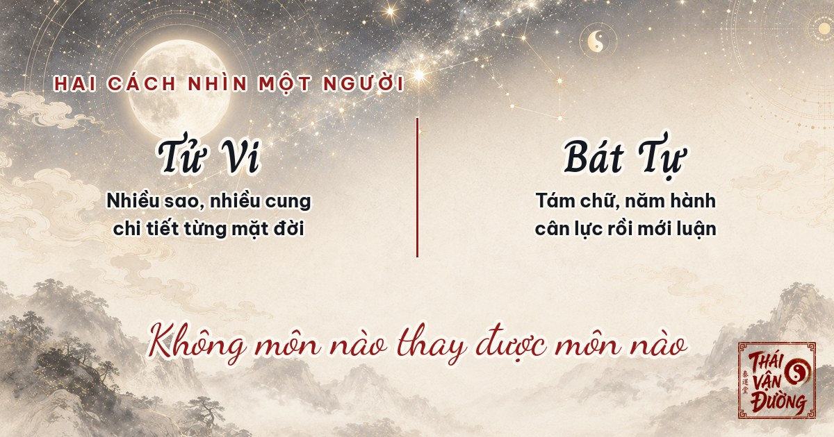 Tử vi và bát tự: hai cách nhìn một người