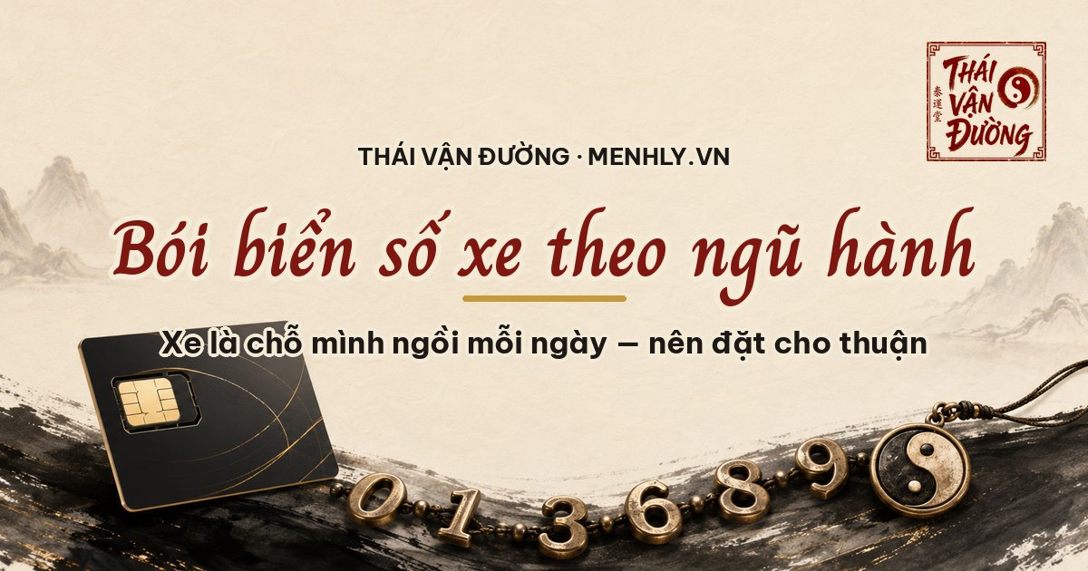 Bói biển số xe theo ngũ hành