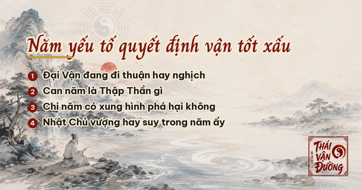 Năm yếu tố quyết định vận tốt xấu