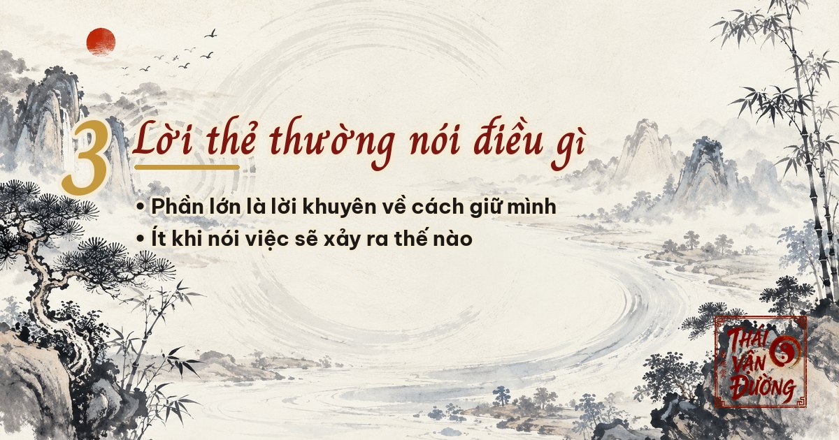 Lời thẻ thường nói điều gì