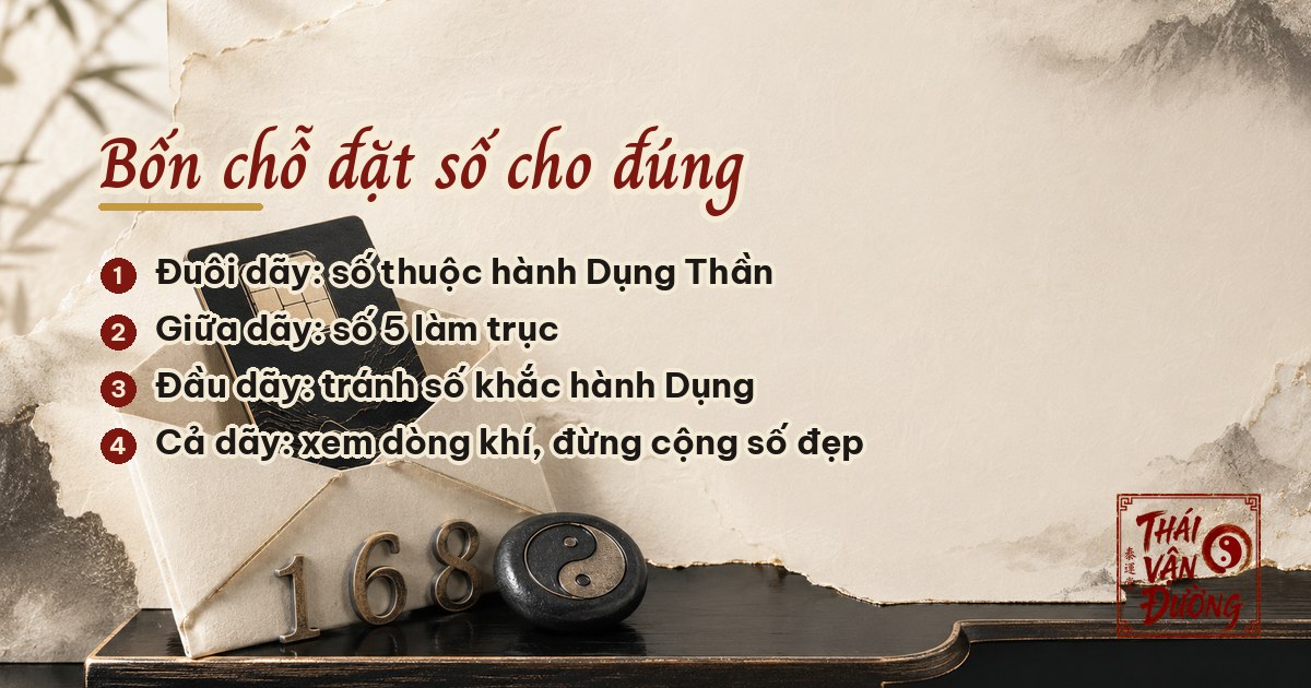 Bốn chỗ đặt số cho đúng