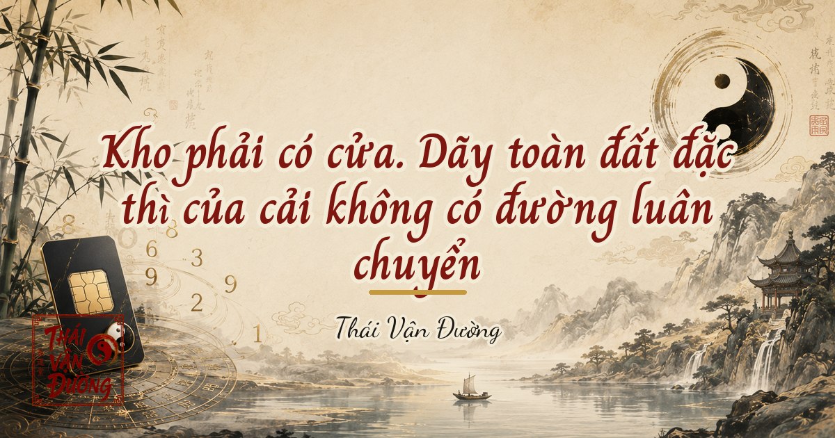 Kho phải có cửa. Dãy toàn đất đặc thì của cải không có đường luân chuyển