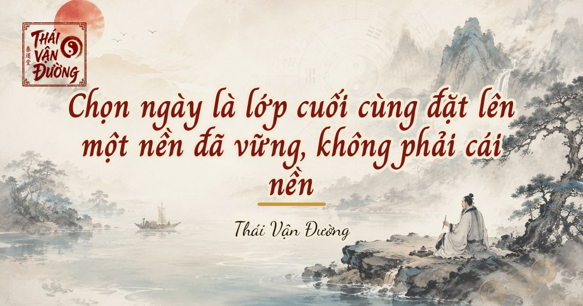 Chọn ngày là lớp cuối cùng đặt lên một nền đã vững, không phải cái nền