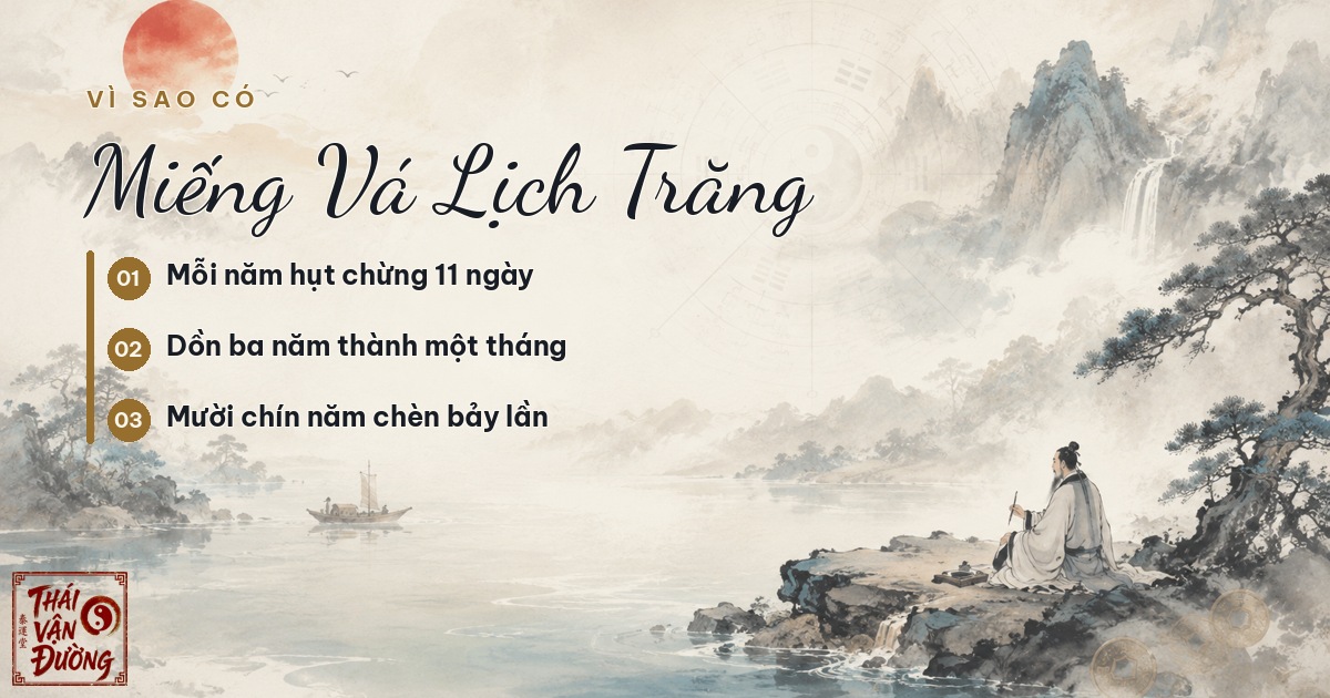 Tháng nhuận là miếng vá của lịch trăng
