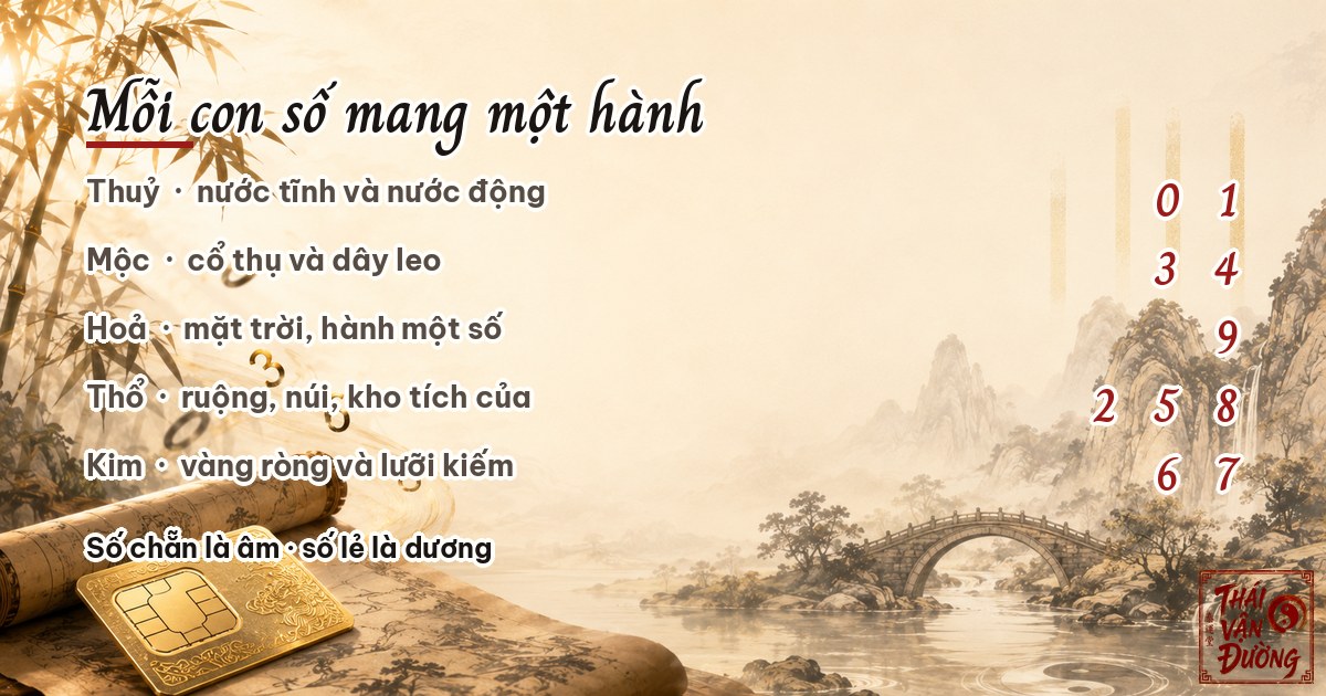 Bảng mỗi con số 0-9 mang một hành