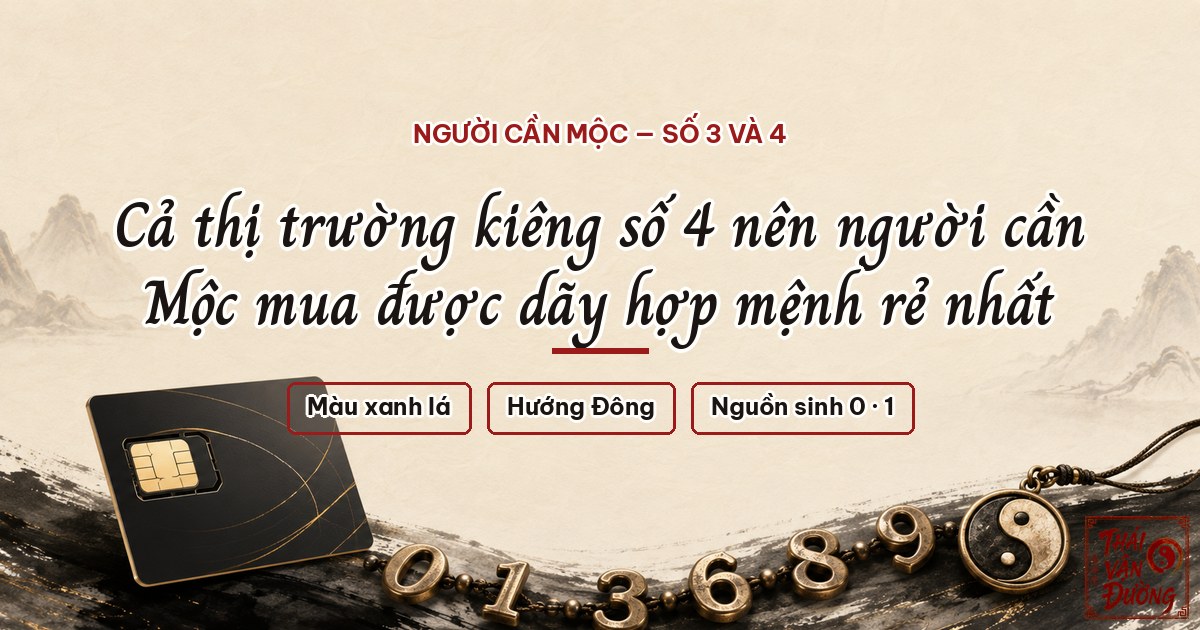 Người cần Mộc chọn số 3 và 4